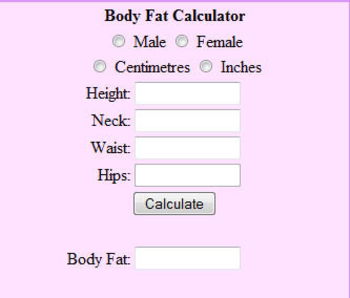 Body Fat Calculator screenshot