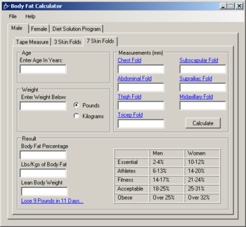 Body Fat Calculator screenshot