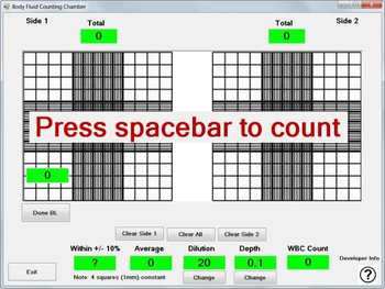 Body Fluid Counting Chamber screenshot