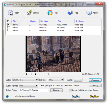 Boilsoft DVD Ripper screenshot