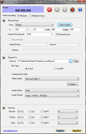 Boilsoft Screen Recorder screenshot