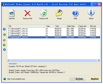 Boilsoft Video Joiner screenshot 2