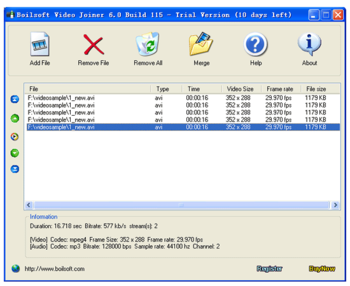Boilsoft Video Joiner screenshot 3