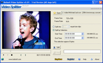 Boilsoft Video Splitter screenshot