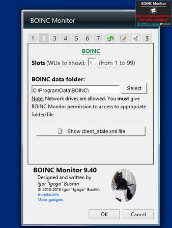 BOINC Monitor screenshot 4