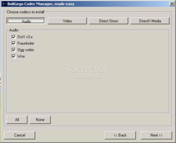 BoliGego Codec Manager screenshot 2