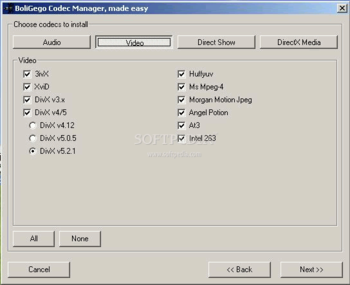 BoliGego Codec Manager screenshot 3
