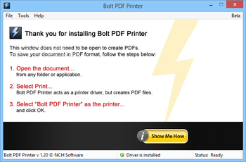 Bolt PDF Printer screenshot
