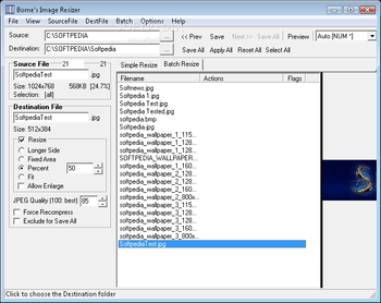 Bome's Image Resizer screenshot