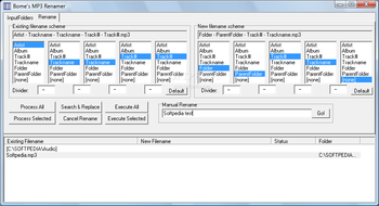 Bome's MP3 Renamer screenshot 2