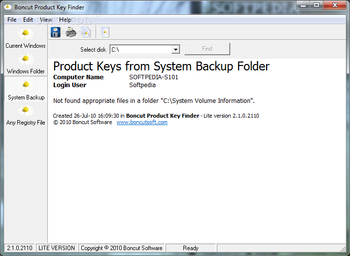 Boncut Product Key Finder screenshot 3