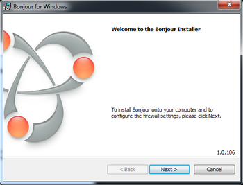 Bonjour for Windows screenshot