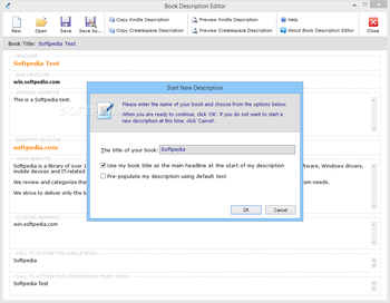 Book Description Editor screenshot 2