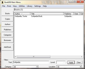 BookDB screenshot