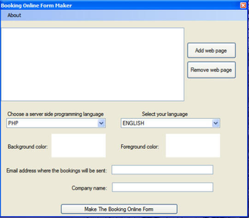 BookingOnlineFormMaker screenshot