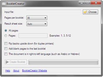 BookletCreator screenshot