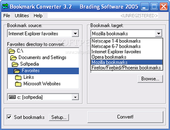 Bookmark Converter screenshot