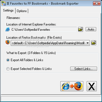 Bookmark Exporter screenshot 2