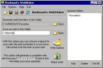 Bookmarks WebMaker screenshot