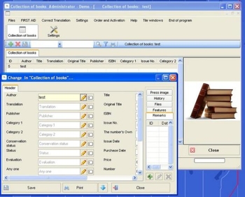Books Collection screenshot