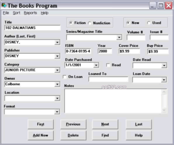 Books Program screenshot 2