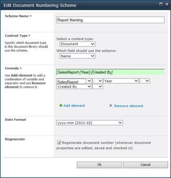 BoostSolutions Document Number Generator screenshot