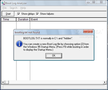 Boot Log Analyzer screenshot