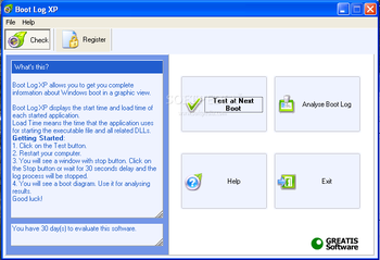 Bootlog XP screenshot