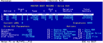 BootMaster Partition Recovery screenshot