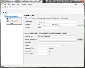 Bootstrapper Manifest Generator screenshot 6