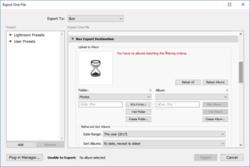 Box Export Plugin for Lightroom screenshot 3
