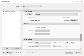 Box Export Plugin for Lightroom screenshot 5