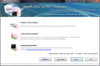 Boxoft Free DJVU to PDF screenshot