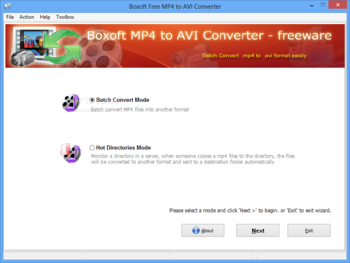 Boxoft Free MP4 to AVI Converter screenshot