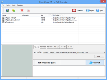 Boxoft Free MP4 to AVI Converter screenshot 2