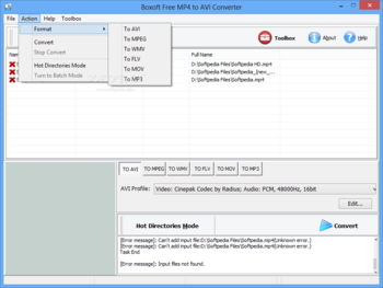 Boxoft Free MP4 to AVI Converter screenshot 4