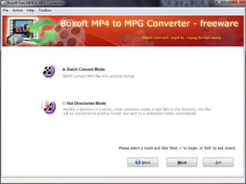 Boxoft Free MP4 to MPG Converter screenshot