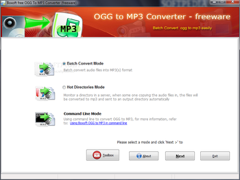 Boxoft free Ogg to MP3 Converter screenshot