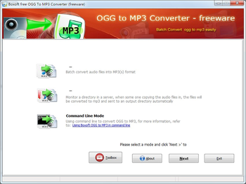 Boxoft free Ogg to MP3 Converter (freeware) screenshot