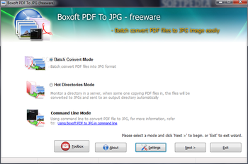 Boxoft PDF To JPG screenshot