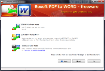 Boxoft PDF to Word screenshot