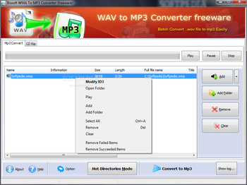 Boxoft WMA to MP3 Converter screenshot 2