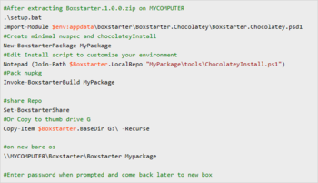BoxStarter screenshot