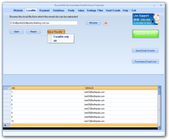 BoxxerMail Re-brandable Email Extractor Freeware screenshot 2