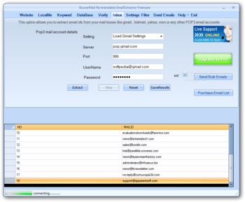BoxxerMail Re-brandable Email Extractor Freeware screenshot 4