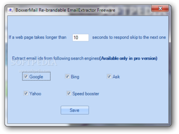 BoxxerMail Re-brandable Email Extractor Freeware screenshot 5