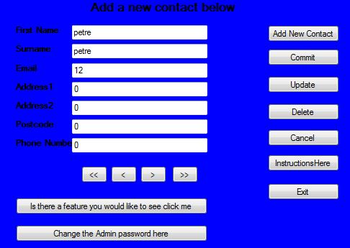 Boys address book screenshot