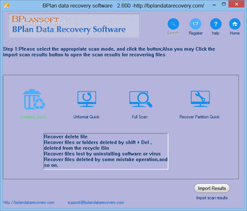 Bplan Data Recovery Software screenshot