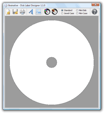 Brainative Disk Label Designer screenshot