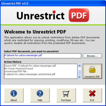 Break PDF Security screenshot